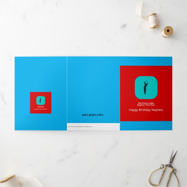 Carte De Fin D'année Trois Volets Anniversaire du poète Calwell Lee (Extérieur)