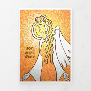 Carte De Fin D'année Trois Volets annonciation des anges de Noël
