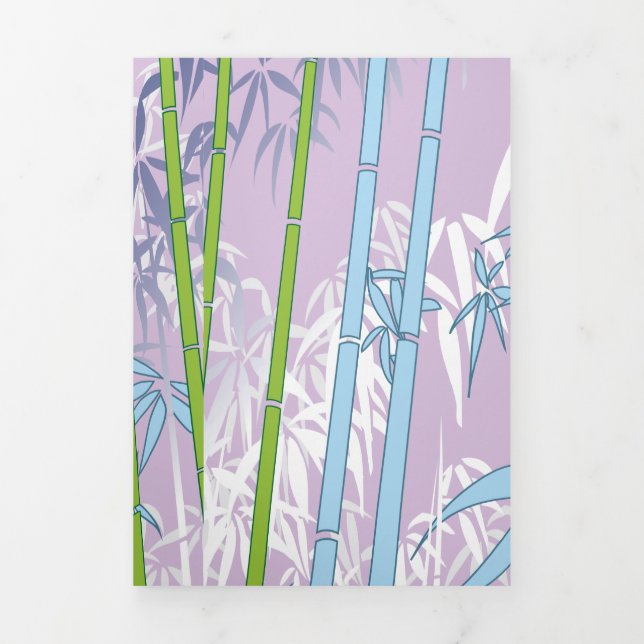 Carte De Fin D'année Trois Volets Bambou (Page de couverture)