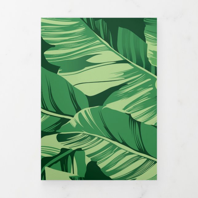 Carte De Fin D'année Trois Volets Banane Feuille 2 (Page de couverture)