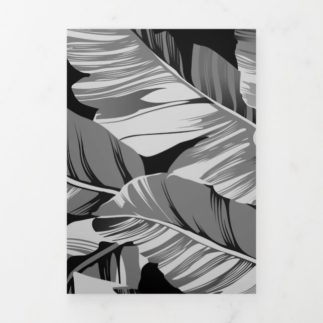 Carte De Fin D'année Trois Volets Banane Feuille 3 (Page de couverture)