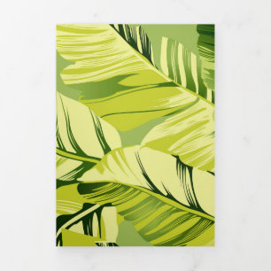 Carte De Fin D'année Trois Volets Banane Feuille 5