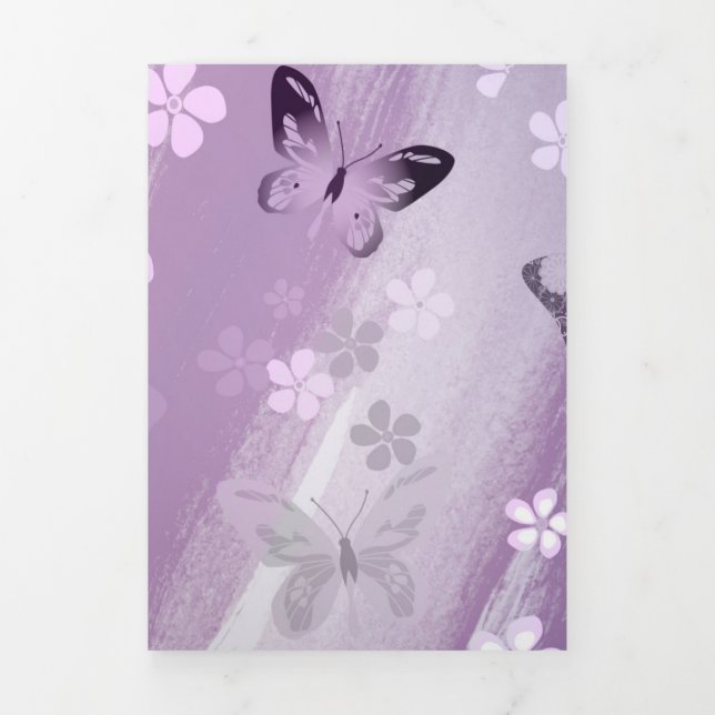 Carte De Fin D'année Trois Volets Butterfly Pattern 8 (Page de couverture)