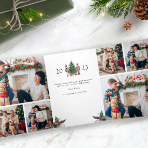 Carte De Fin D'année Trois Volets Carte de vacances photo festive pliée en trois