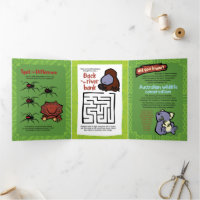 Carte de voeux de Lizard Wildlife Puzzle Tripli