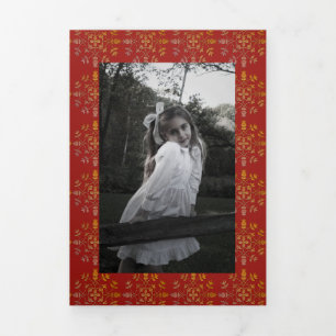 Carte De Fin D'année Trois Volets Carte photo de Noël Snowflon Multi Photo