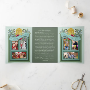 Carte De Fin D'année Trois Volets Carte photo pliable en trois du sous-marin "Seas a