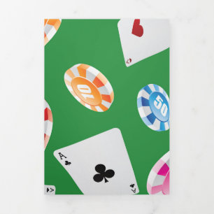 Carte De Fin D'année Trois Volets Casino, Jeux accessoires motif 4