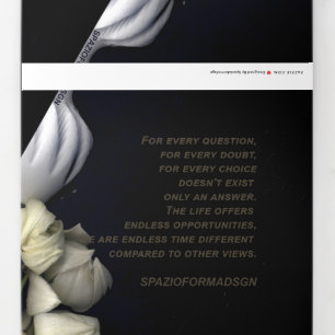 Carte De Fin D'année Trois Volets "Coeur blanc en noir de la lune" & Doubt Time