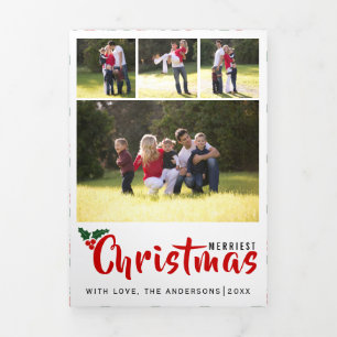 Carte De Fin D'année Trois Volets Collage photo moderne de Noël Merriest