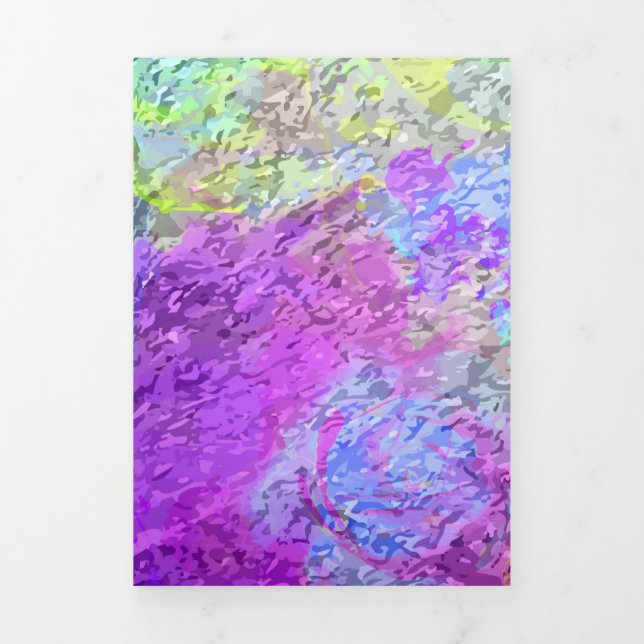Carte De Fin D'année Trois Volets Couleurs Abstraites 2 (Page de couverture)