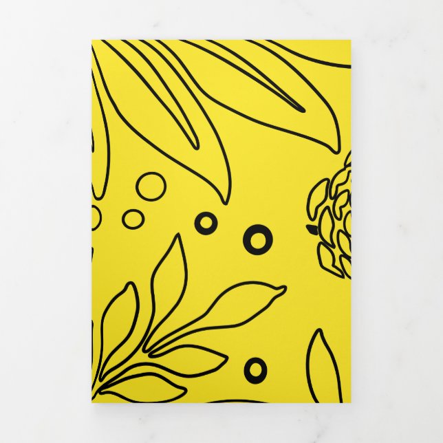 Carte De Fin D'année Trois Volets Design floral 36 (Page de couverture)