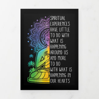 Carte De Fin D'année Trois Volets Expériences spirituelles de Bouddha