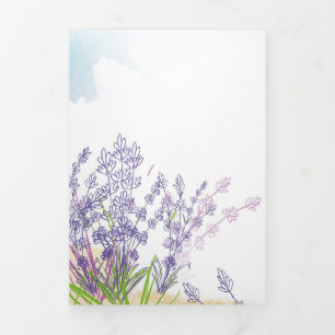 Carte De Fin D'année Trois Volets Fleur de lavande