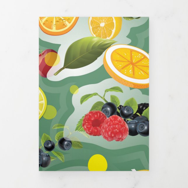 Carte De Fin D'année Trois Volets Fruits mixtes 7 (Page de couverture)