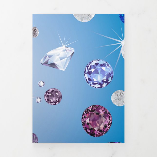 Carte De Fin D'année Trois Volets Galaxie de diamant 4 (Page de couverture)