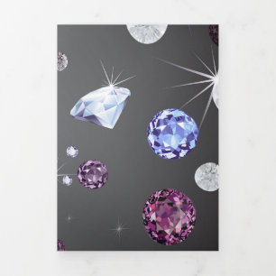 Carte De Fin D'année Trois Volets Galaxie de diamant 5