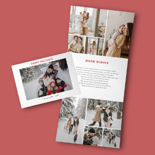 Carte De Fin D'année Trois Volets Joyeuses vacances Moderne 12 Photo