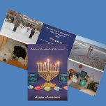 Carte De Fin D'année Trois Volets Joyeux Hanoukka célèbre le miracle de la saison<br><div class="desc">Heureux Hanoukka ! Célébrez le miracle de la saison. Que votre maison soit remplie d'amour,  de lumière et de bonheur. Cette carte Hanoukka modifiable vous permet d'ajouter des photos et du texte à envoyer à votre famille et à vos amis.</div>