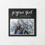 Carte De Fin D'année Trois Volets Joyeux Noel | Tableau noir Vintage multiphoto<br><div class="desc">Joyeux Noel | Tableau noir Vintage multiphoto</div>