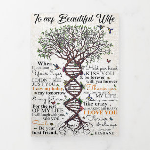 Carte De Fin D'année Trois Volets L'Art De La Femme À Ma Belle Femme