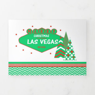 Carte De Fin D'année Trois Volets Las Vegas Hotel & Casino Tripli Christmas Card