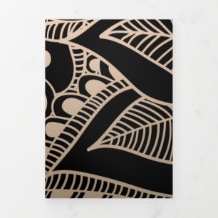 Carte De Fin D'année Trois Volets Mandala 42 de luxe