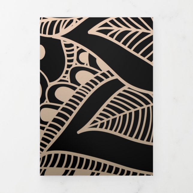 Carte De Fin D'année Trois Volets Mandala 42 de luxe (Page de couverture)