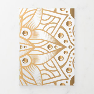 Carte De Fin D'année Trois Volets Mandala de luxe 11