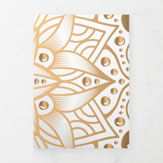 Carte De Fin D'année Trois Volets Mandala de luxe 11 (Page de couverture)