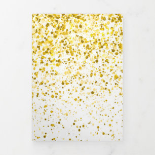 Carte De Fin D'année Trois Volets Motif de dégradé de rayonnement 1