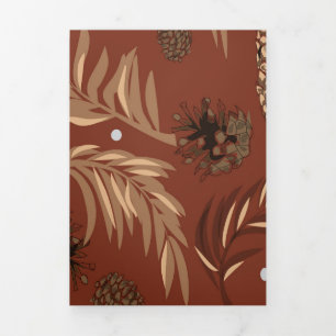 Carte De Fin D'année Trois Volets Motif de Noël, Neige de Pin 8
