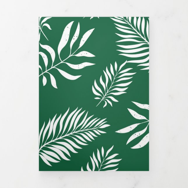 Carte De Fin D'année Trois Volets Motif feuille 12 (Page de couverture)