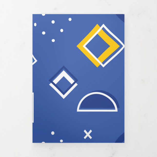 Carte De Fin D'année Trois Volets Motif géométrique 3 (Page de couverture)