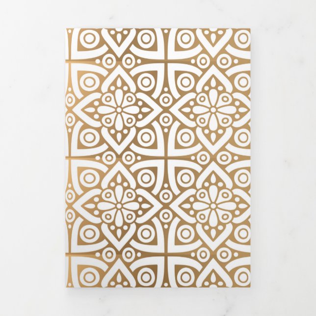 Carte De Fin D'année Trois Volets Ornements de luxe 7 (Page de couverture)