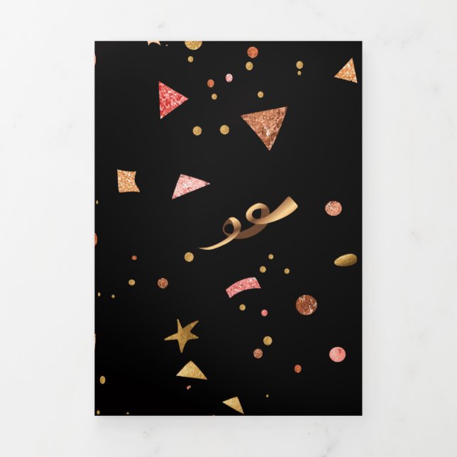 Carte De Fin D'année Trois Volets Ornements festifs 2 (Page de couverture)