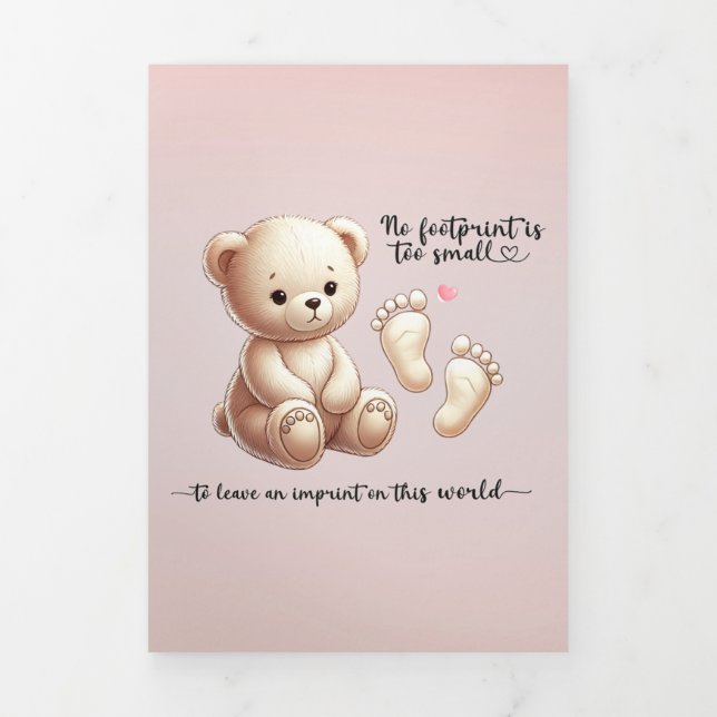 Carte De Fin D'année Trois Volets Pas d'empreinte trop petite carte (Page de couverture)