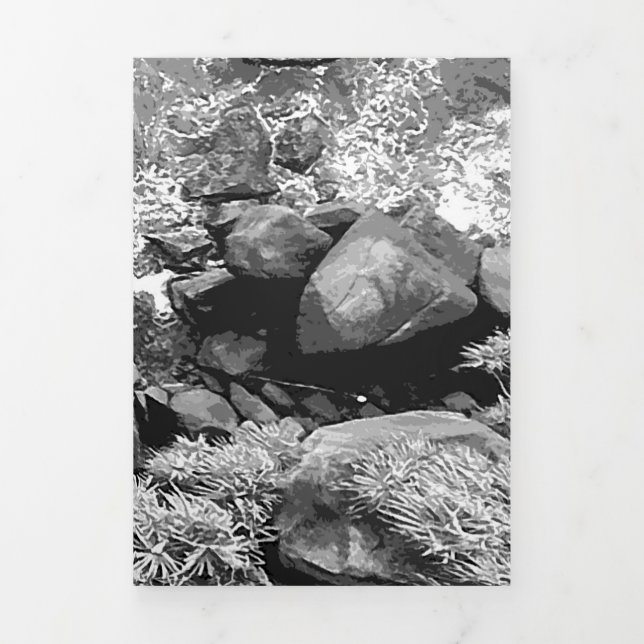 Carte De Fin D'année Trois Volets Rochers dans la mer, vue au-dessus 2 (Page de couverture)