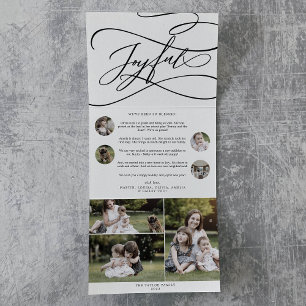 Carte De Fin D'année Trois Volets Romantique Joyeux Noël Multi Photo