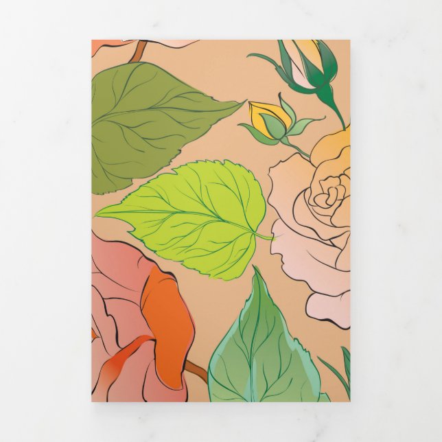 Carte De Fin D'année Trois Volets Rose 21 (Page de couverture)