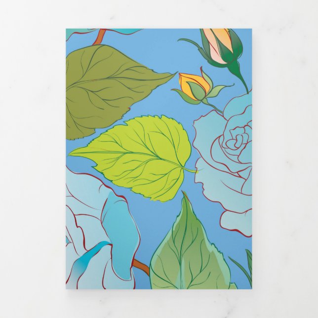 Carte De Fin D'année Trois Volets Rose 23 (Page de couverture)