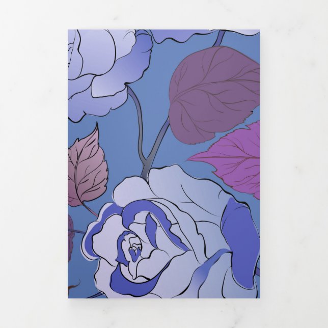 Carte De Fin D'année Trois Volets Rose 32 (Page de couverture)