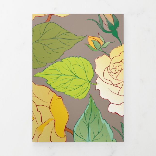 CARTE DE FIN D'ANNÉE TROIS VOLETS ROSES 3 (Page de couverture)