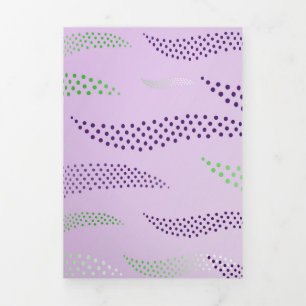 Carte De Fin D'année Trois Volets Vagues Tigre (motif stylisé) 3