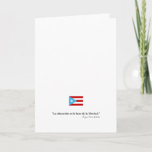 Carte de fin d'études Boricua - Drapeau de Porto R