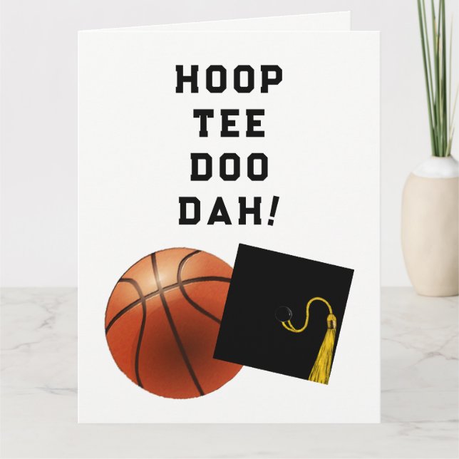 Carte de fin d'études de basketball (Devant)