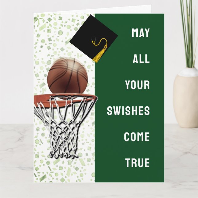 Carte de fin d'études de basketball (Devant)
