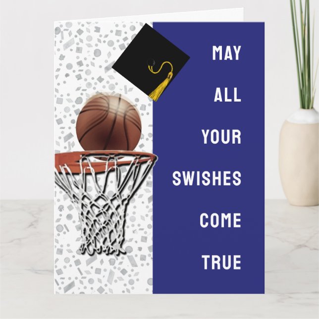 Carte de fin d'études de basketball (Devant)
