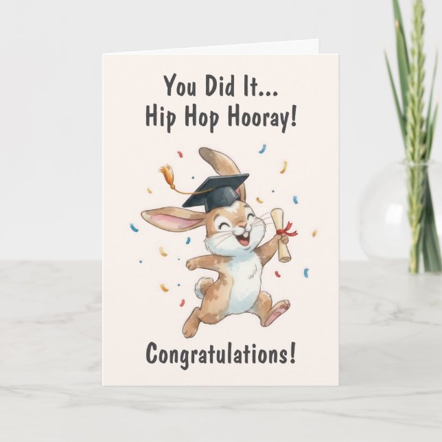 Carte de fin d'études de lapin (Devant)