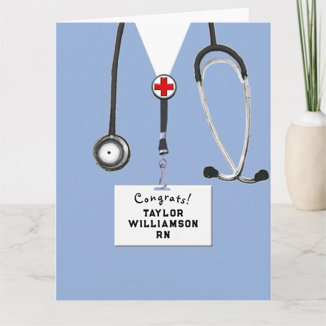 Carte de fin d'études d'infirmière (Devant)